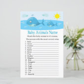 Whale Baby Animals Name Game (Staand voorkant)