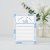 Whale Baby shower Advice Kaart - Mod Blue Circles (Staand voorkant)