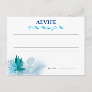 Whale Baby shower Advies Kaart