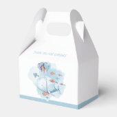 Whale Baby shower Dank u Bedankdoosjes (Voorkant Zijde)