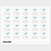 Whale Baby shower Dank u Vierkante Sticker (Vel)