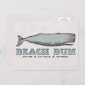  Whale Beach Bum Briefkaart (Voorkant / Achterkant)