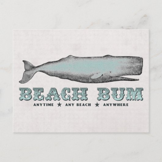  Whale Beach Bum Briefkaart (Voorkant)