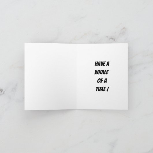 Whale Birthday Kaart – Splash in leuke wensen! (Binnen)