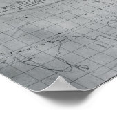 Whale Chart of the North Pacific, 1851 Poster (Hoek)