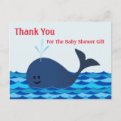 Whale, dank je Baby shower Briefkaart (Voorkant)