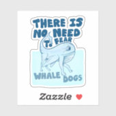 Whale Dog funny creature Sticker (Vel)
