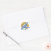 Whale Dream Ronde Sticker (Envelop)