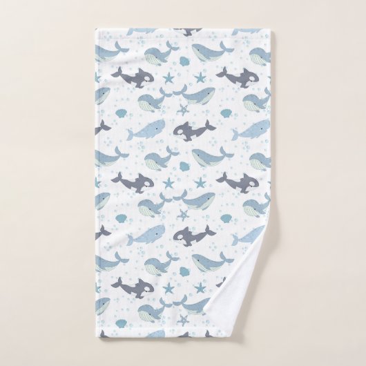 Whale et Killer whale (Serviette à main)