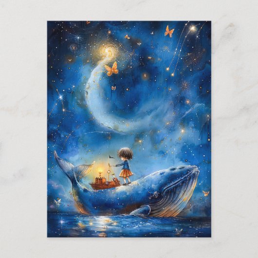 Whale Fantasy Briefkaart (Voorkant)