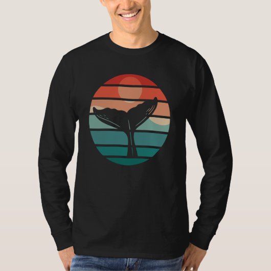 Whale Fin Sunset Whale Watcher T-shirt (Voorkant)