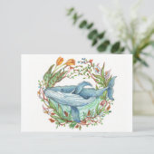 Whale Garden Bedankkaart (Staand voorkant)