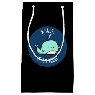 Whale Hallo Daar Funny Whale Pun Dark BG Klein Cadeauzakje