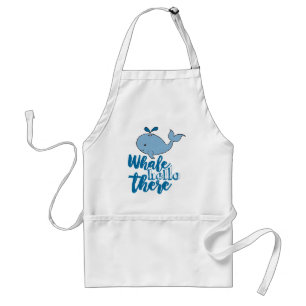 Whale Hallo daar Whale Cartoon Cute Baby Whale de Standaard Schort