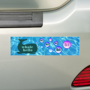 Whale Hello Bumper Sticker