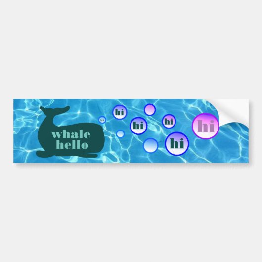 Whale Hello Bumper Sticker (Voorkant)