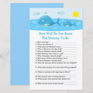 Whale Hoe goed ken je het baby shower spel?