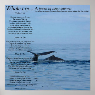 Whale huilt... een gedicht van diep verdriet... poster