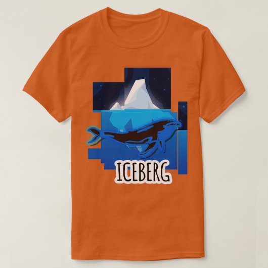 Whale ijsberg-water t-shirt (Design voorkant)