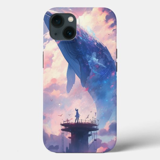Whale in the Sky Fantasy Kunst Case-Mate iPhone Case (Achterkant)
