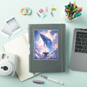 Whale in the Sky Fantasy Kunst Sticker (iPad Cover)