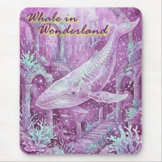 Whale in Wonderland Underwater Art Muismat