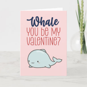 Whale Je bent mijn Valentijn Funny Valentijnsdag Feestdagen Kaart