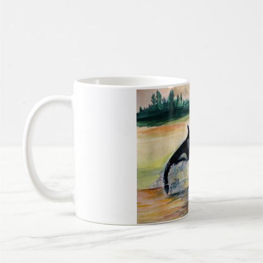 Whale Jumping Orca White 325 ml Classic White Mok (Links)