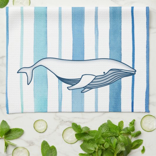 Whale Kitchen Towel Theedoek (Gevouwen)
