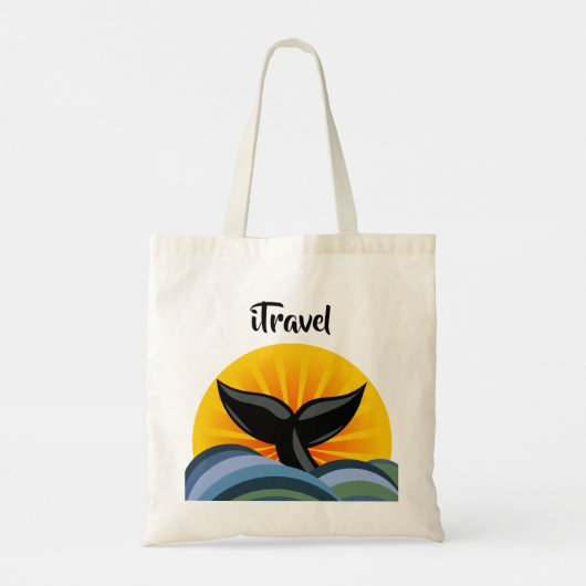 Whale Logo Creëer Uw eigen Canvas tas (Achterkant)