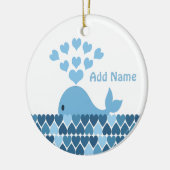 Whale Love Keramisch Ornament (Links)