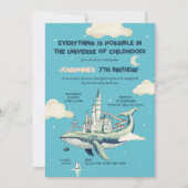 Whale Magic Flight 2 Verjaardagsfeest Kaart (Voorkant)