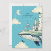 Whale Magic Flight 2 Verjaardagsfeest Kaart (Achterkant)