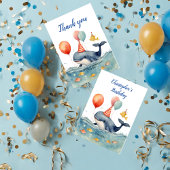 Whale Make a Splash Boys Verjaardag Dank u Bedankkaart