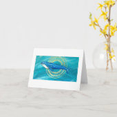 Whale Medicine Folded Note Kaart (Gele Bloem)