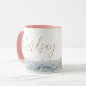 Whale Minimalist Name Coffee Mug Mok (Voorkant links)