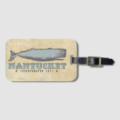 Whale Nantucket MA Inc 1671 Bagagelabel (Voorkant (horizontaal))