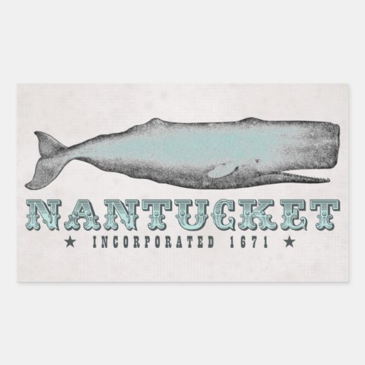  Whale Nantucket MA Inc 1671 Stickers (Voorkant)