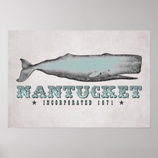 Whale Nantucket Massachusetts Inc 1671 Poster (Voorkant)