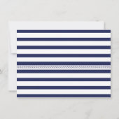 Whale Nautical 1e verjaardag Dank u voor de platte Bedankkaart (Achterkant)