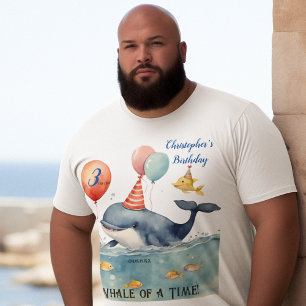 Whale of a Time Crew Captain Boys Verjaardag Papa T-shirt