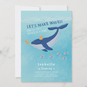 Whale of a Time - Kinderverjaardagsuitnodiging Kaart