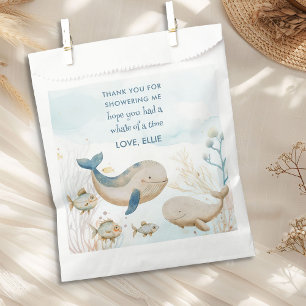 Whale of a Time Ocean Boy Baby shower Dank je Bedankzakje
