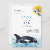 Whale of a Time Orca Verjaardagsfeest II Kaart (Voorkant)