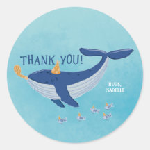 Whale of a Time Party Bedankt Sticker