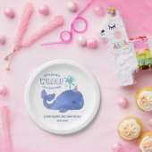 Whale of a Time Schattige Party Pet Witte Verjaard Papieren Bordje (Feest)