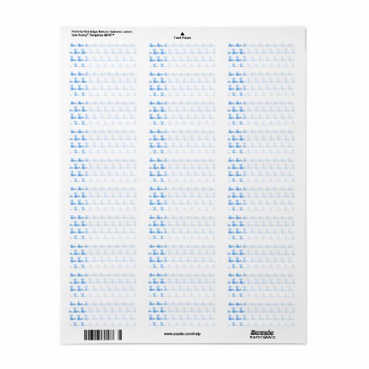 Whale Pattern. Etiket (Full Sheet)