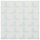 Whale Print Fabric White Stof (Swatch)