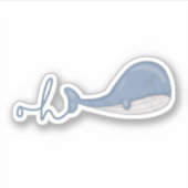 Whale Pun: Oh Whale Sticker (Voorkant)