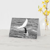 Whale Shakes a Tail Feather carte d'anniversaire (Fleur jaune)